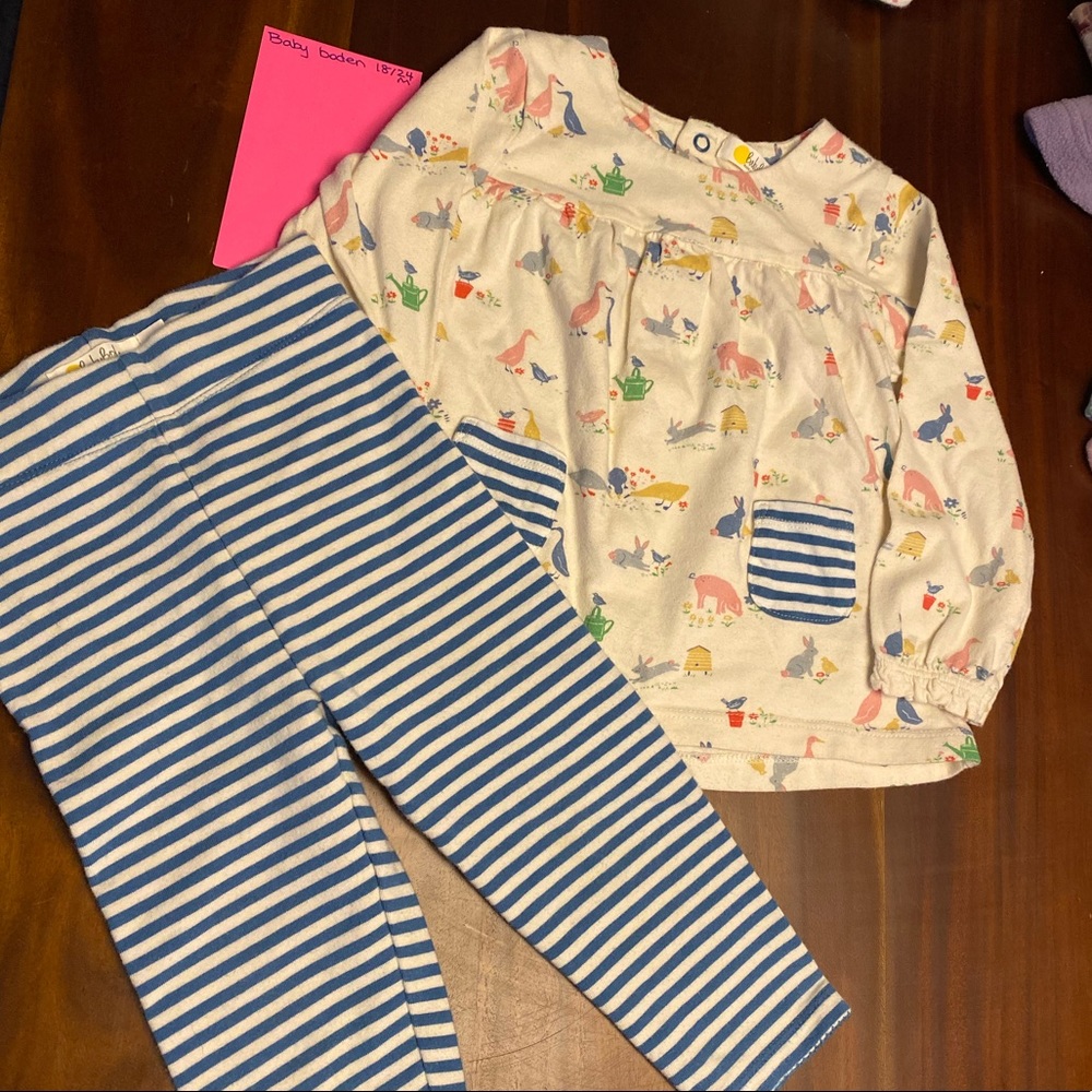 MINI BODEN OUTFIT TOP AND PANTS
